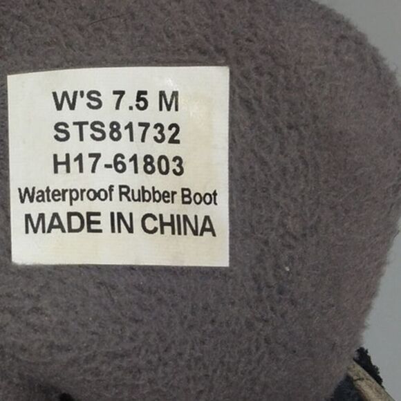 Sperry Womens Pre-owned Saltwater Cove Black/Gray Zippered Boots - sz. 7 1/2M - Picture 6 of 6